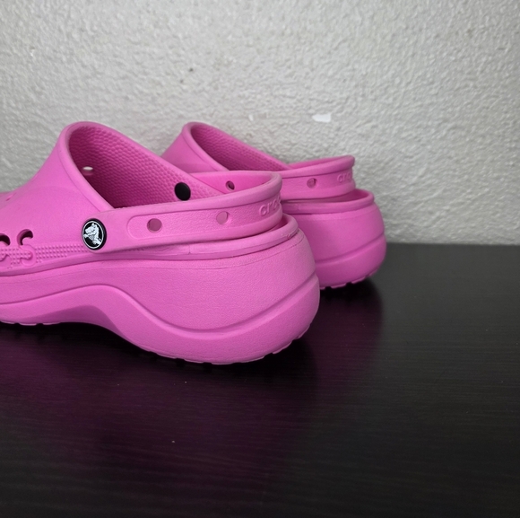 Crocs Women's Baya Platform Clog Classic Slip On Shoe Comfort Pink Size Women 9 - Picture 3 of 13